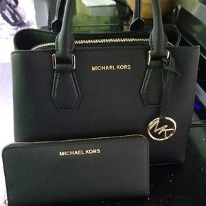 Michael Kors Leather Satchel and Wallet